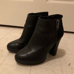 Call it spring leather booty heels size 6.5